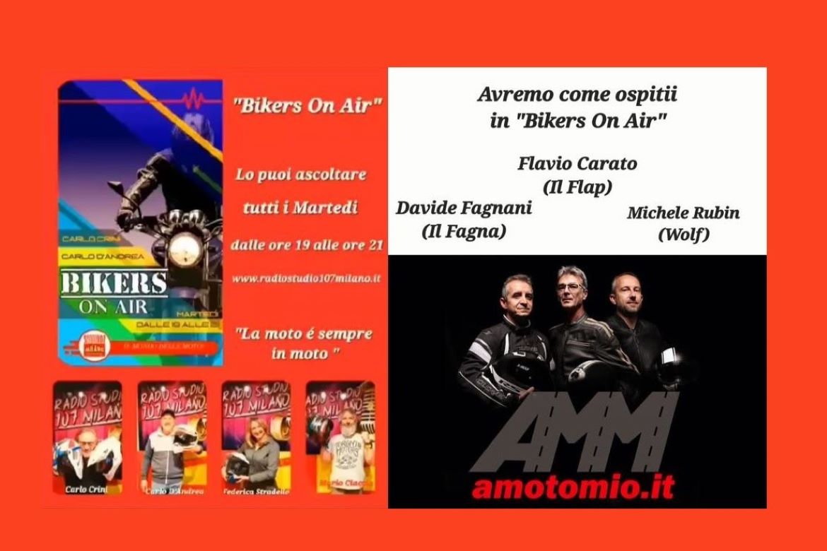 aMotoMio a Radio Studio 107 Milano