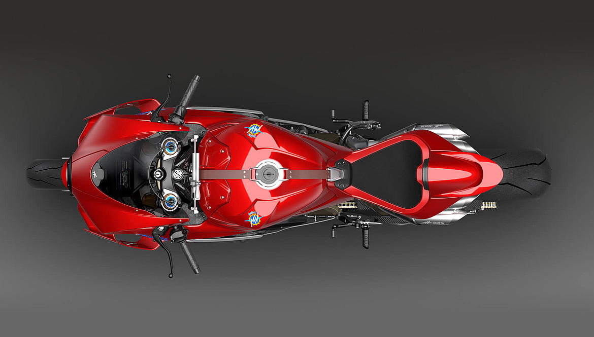 Vista dall'alto MV Agusta Superveloce 1000