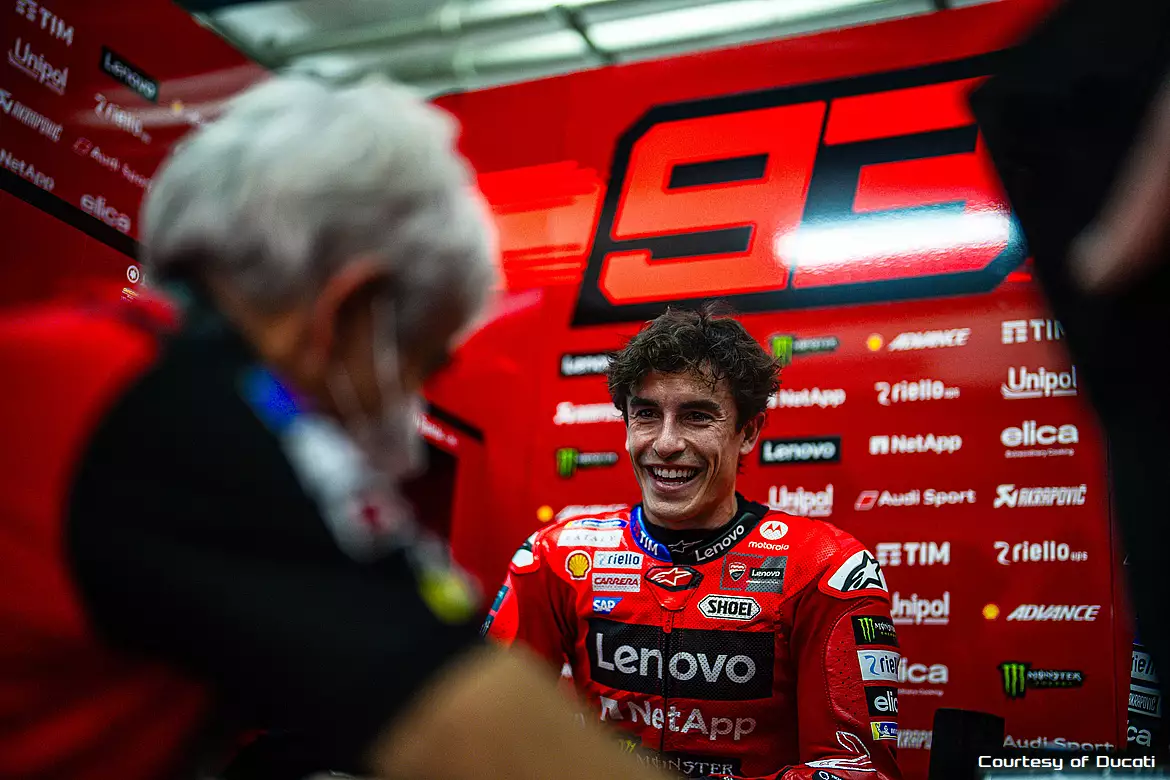 Pecco Bagnaia e Marc Marquez